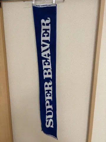 SUPER BEAVER 타월 파랑 화이트