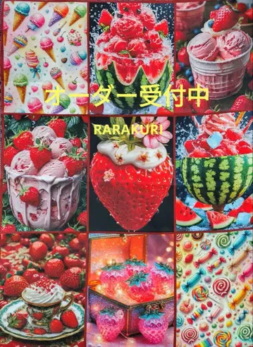수박, 딸기, 아이스 패널 주문 접수 중 핸드메이드