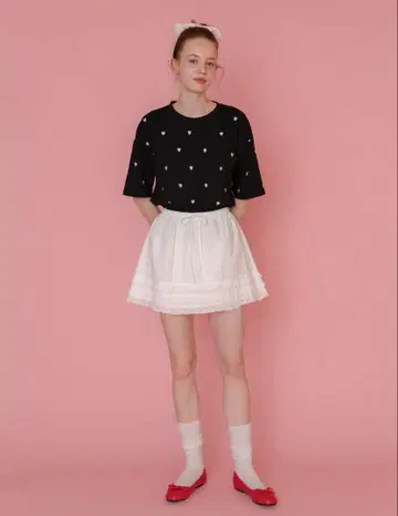 앨리슨 브라운 러스터크 레이스 미니 스커트