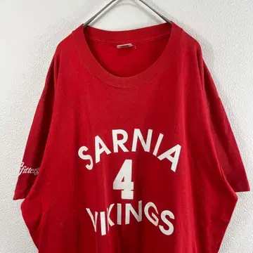 USA제 90년대 Lee vikings 싱글 스티치 티셔츠 빨간색