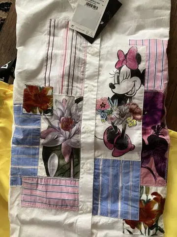 Desigual 미니 마우스 패치워크 셔츠 새상품
