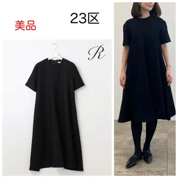 23구 R (아루) 24AW 링 트위드 원피스 블랙 40