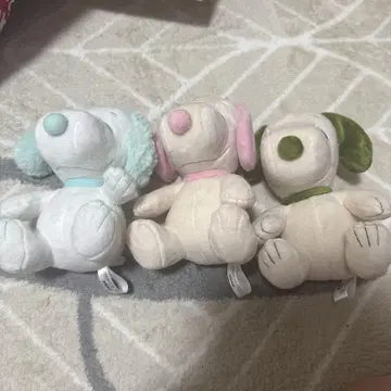 스누피 봉제 인형 3종 세트