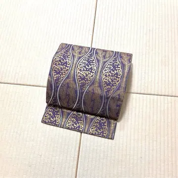 보라색 금실 화려한 오비(약 27.3cm) 나고야 오비