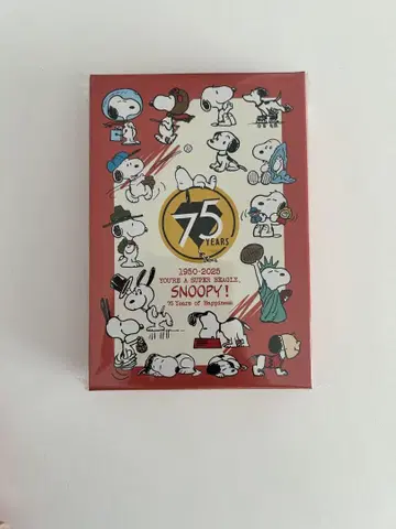 새상품 스누피 75주년 아트 카드 75장 세트 스누피 타운 한정판