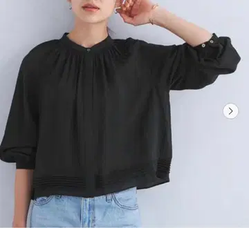 커버업 블라우스 블랙