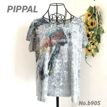 PIPPAL 시어 티셔츠 얇은 소재 귀여운 여름 시원함 앤티크