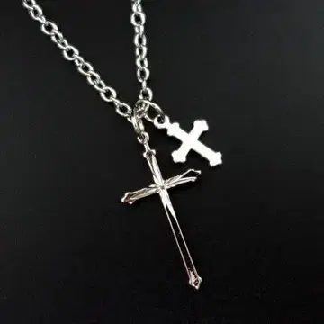 선라이즈 크로스 실버 목걸이