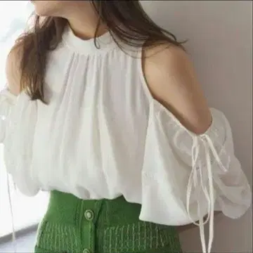 SNIDEL 2way 볼륨 슬리브 블라우스