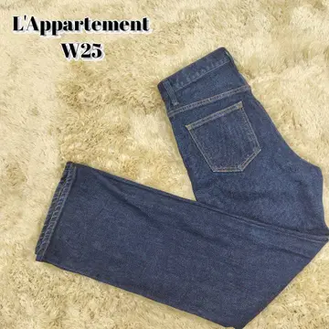 L'Appartement 22AW 하이 웨스트 와이드 데님 팬츠