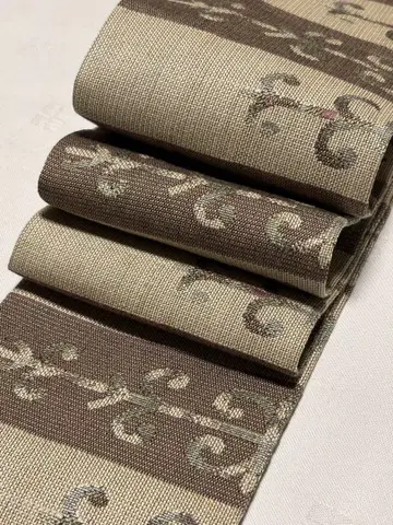 기모노 오비 순수 실크 기하학 패턴 창작 (짠직물) 반폭 오비 선착순