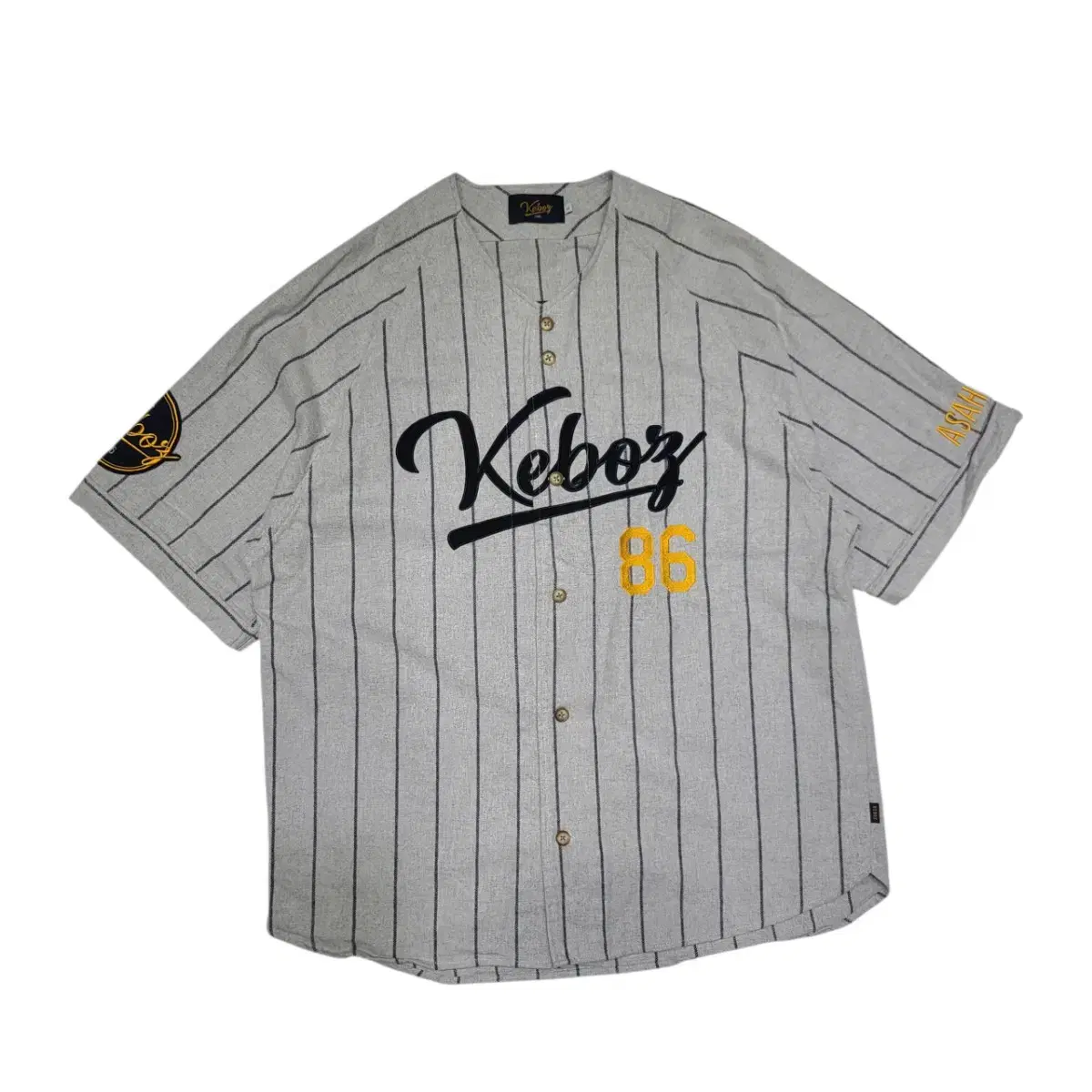 KEBOZ DENIM BASEBALL SHIRT BLACK L KEBOZ x FREAK S Baseball