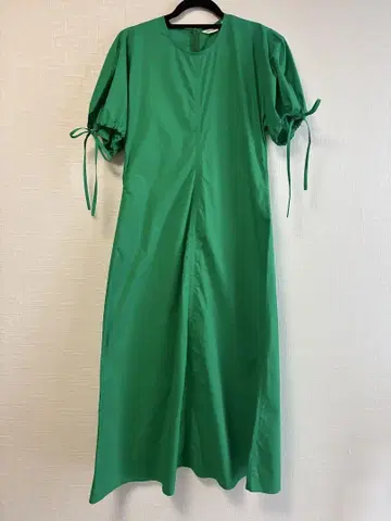 marimekko 그린 반팔 셔츠 원피스