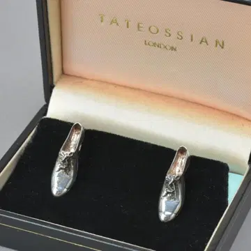 고품질 TATEOSSIAN 커프스 실버 박스 포함 가죽 신발 발