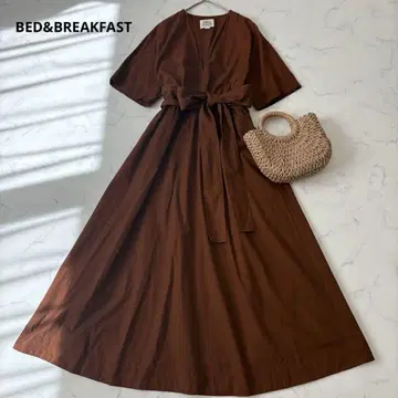 플레어 원피스 A 라인 B&B 코튼 브로드 원피스 S
