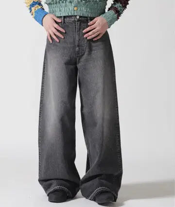 masu boys 25ss baggy jeans black 사이즈 44