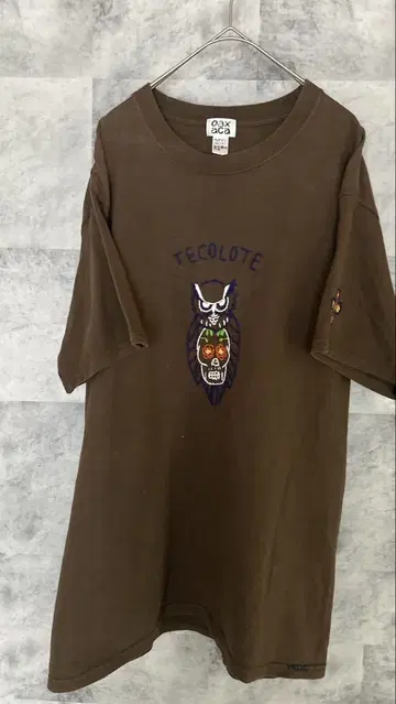 oaxaca 오악사카 올빼미 스컬 티셔츠 초코 L
