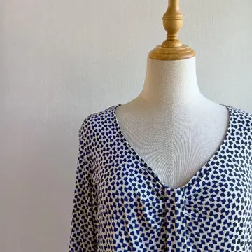 Weekend Max Mara 올 패턴 원피스 블루 화이트