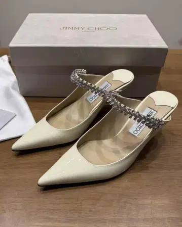 JIMMY CHOO 아이보리 하이힐 펌프스 36/23cm