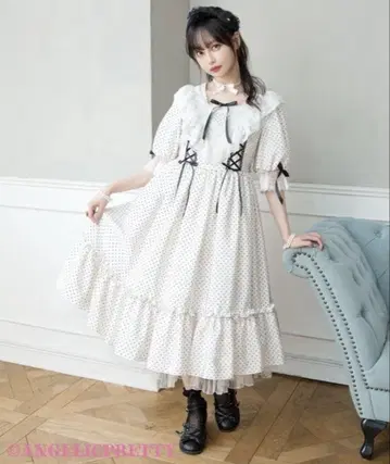 Angelic Pretty 로맨틱 도트 원피스
