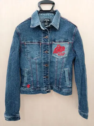 새상품급 ROCKWEAR 블루 데님 자켓 M 자수 여성용