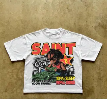 SAINT 그래픽 프린트 티셔츠