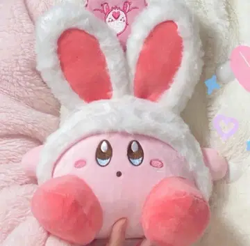 커비 토끼 귀 봉제 인형