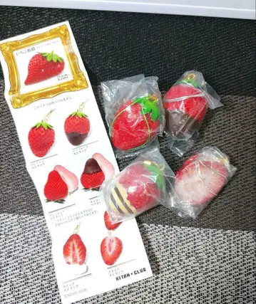 가챠 딸기 백작 스트랩 4종 세트