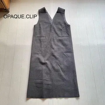 OPAQUE.CLIP 울 같은 멜톤 점퍼 드레스 38