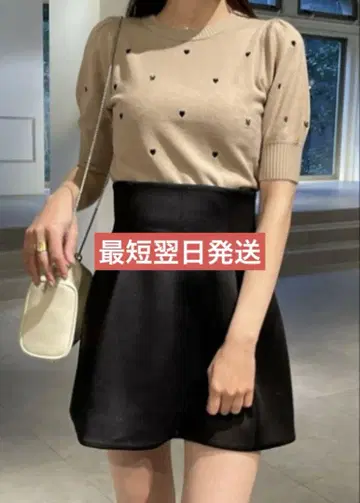 snidel 24SS 구조 미니 스커트 BLK 0 SWFS241021