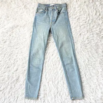ZARA 스키니 팬츠 데님 팬츠 여성용 라이트 블루 10