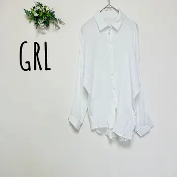 GRL 그레일 시어 셔츠 블라우스 긴팔
