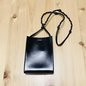 JIL SANDER 가죽 숄더백 블랙 질 샌더 파우치