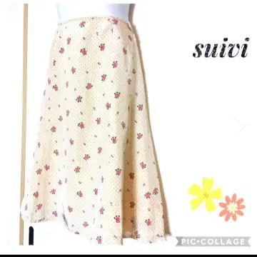 미사용/suivi/스커트 꽃무늬