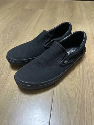 VANS 블랙 캔버스 슬립온 26.5cm