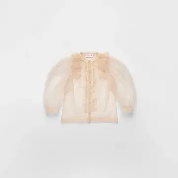 미사용 새상품 퍼프 슬리브 튤 블라우스 Simone Rocha x H&M