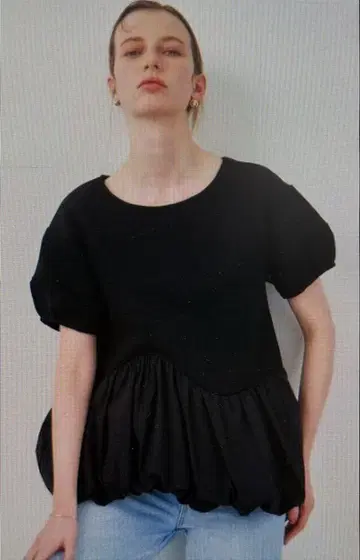 아지메 벌룬 헴 티셔츠