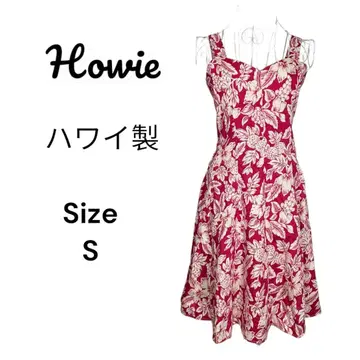 Howie 하이비스커스 패턴 리조트 플레어 원피스 하와이 제
