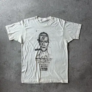 70s80s 데이비드 보위 티셔츠 USA제 화이트 XL 머그 샷