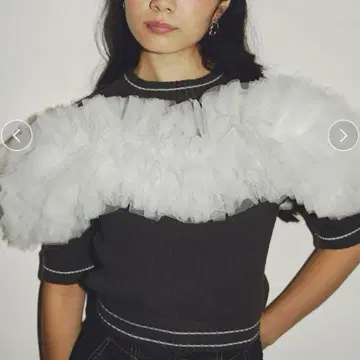 미사용 새상품 Bibiy. GISELLE TULLE KNIT 볼륨 튤