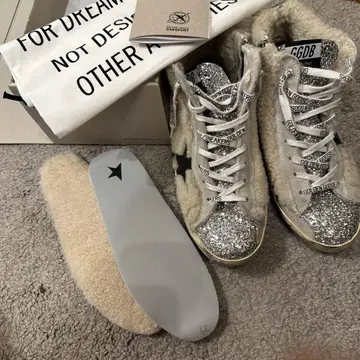 GOLDEN GOOSE 보아 스니커즈 화이트/실버 39