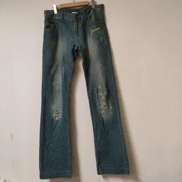 돌체앤가바나 데님 팬츠 사이즈 50 데미지 가공 자수