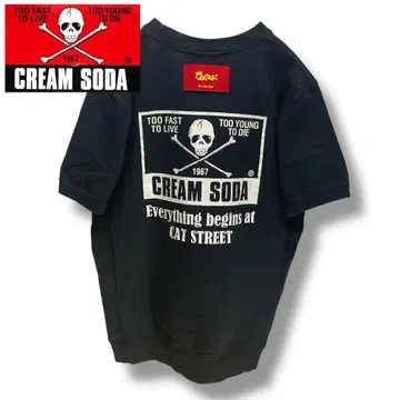 CREAM SODA 크림 소다 맨투맨 반팔 티셔츠 사이즈 S