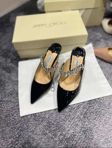 JIMMY CHOO 블랙 하이힐 스틸레토 36