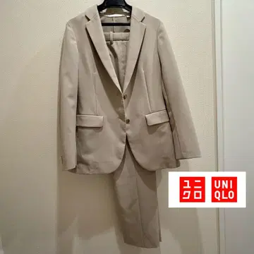 유니클로 감동 자켓 베이지 상하의 세트