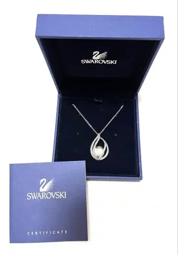 스와로브스키 물방울 목걸이 실버 SWAROVSKI