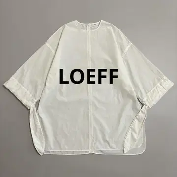 LOEFF 로에프 코튼 브로드 태국 슬리브 블라우스 화이트 사이즈 1