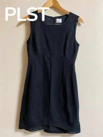PLST 플라스테 슬리브리스 원피스 원피스 디자인 밑단 블랙 0