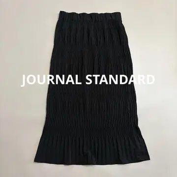 저널 스탠다드 미니 플리츠 셔링 스커트 블랙 38