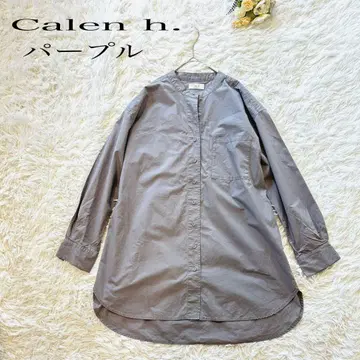 Calen h. 카렌 아쉬 퍼플 긴팔 셔츠 코튼 100% F